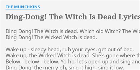 Ding dong the witch is dead lyrics